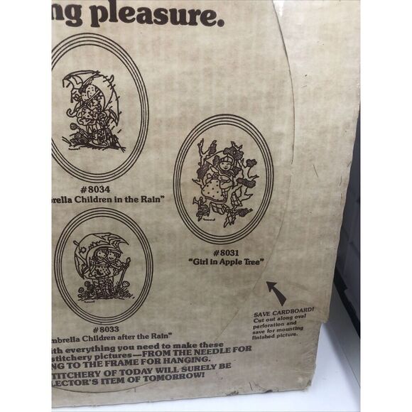 Hummel Stitchery Kit 9”x12” Girl In Apple Tree Unopened #8031 Frame . Vintage - Picture 12 of 16